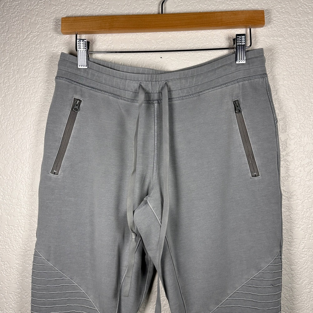ALO Yoga Moto Jogger Sweatpants Women's Gray Zipper Pockets  Small - Picture 2 of 9